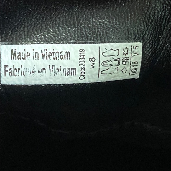 CROCS Black suede wedge ankle boots women 8 casual office retro Y2K fall winter - Picture 10 of 11